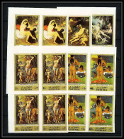 277d - Fujeira MNH ** Mi N° 1006 / 1010 B Tableau (tableaux Painting Nus Nudes Gauguin Bloc 4 Non Dentelé (Imperf) - Naakt