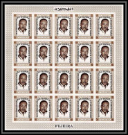 298h - Fujeira MNH ** Mi N°A 375 B Overprint Non Dentelé (Imperf) Luther King Feuilles (sheets) - Martin Luther King