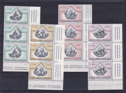 1971 Vaticano Vatican EVANGELISTI 3 Serie Di 4 Valori Striscia MNH** EVANGELISTS Strip - Unused Stamps