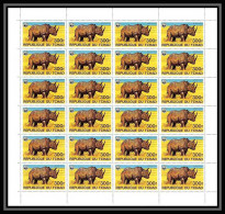 307a Tchad ** MNH N° 854 (yvert N° 364 ) Rhinoceros (diceros Bicornis) Cote 320 Euros Rarissime Feuilles (sheets) Wwf - Rhinoceros