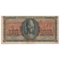 Billet, Grèce, 5000 Drachmai, 1943, 1943-07-19, KM:122a, TTB - Grèce