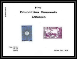 344 - Ethiopie MNH ** Bloc Pro Foundation Economia Ethiopia Avion (plane Planes Avions) 1978  - Etiopia