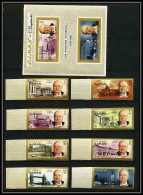 349b - Ajman MNH ** Mi N° 85 / 92 B + Bloc 7 B Cote 43 Euros Winston Churchill Non Dentelé (Imperf) - Sir Winston Churchill