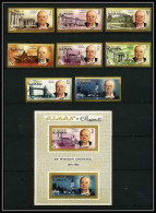 349c - Ajman MNH ** Mi N° 85 / 92 B + Bloc 7 B Cote 43 Euros Winston Churchill Non Dentelé (Imperf) - Sir Winston Churchill