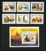 368d - Libéria MNH ** 1974 Y&t N° 661 / 666 + Bloc Sir Winston Churchill.  - Sir Winston Churchill