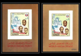 372 - Yemen Kingdom MNH ** Mi Bloc N° 131 B Error : Number On The Left And Aon The Right Kennedy / Luther King Lincoln - Kennedy (John F.)