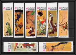 438k Ras Al Khaima MNH ** Mi N° 426 / 433 B Osaka Expo 70 Tableaux Japanese Paintings Non Dentelé (Imperf) - 1970 – Osaka (Japón)