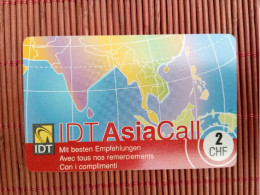 IDT 2CHF Prepaidcards Zwitserland Used Rare - Switzerland