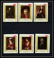 461a Yemen Kingdom MNH ** N° 710 / 715 B Tableau (tableaux Painting) Rembrandt (Nederland) Non Dentelé (Imperf) - Rembrandt