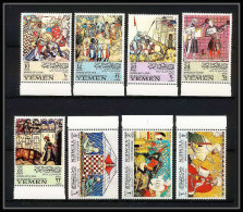 462c Yemen Kingdom MNH ** N° 412 / 419 A Moorish In Spain Tableau (tableaux Painting) Echecs Chess - Islam