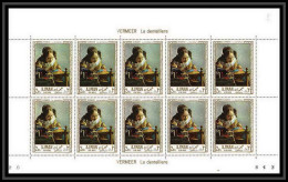 465n Ajman MNH ** N° 232 A Tableau (tableaux Painting) Vermeer La Dentelière Feuilles (sheets) - Rubens
