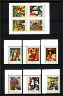 474b Ajman MNH ** N° 209 / 214 A + Bloc N° 21 Tableau (tableaux Painting) Renoir Terbrugghen France Coin De Feuille - Impresionismo