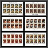 482 - Manama MNH ** N° 56 / 61 A Tableau (tableaux Painting) Terbrugghen Renoir Feuilles (sheets) - Impressionismus