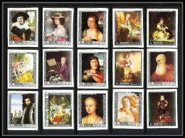 495a Manama MNH ** N° 432 / 446 B Tableau (tableaux Paintings) Old Masters Botticelli Veronese Non Dentelé (Imperf) - Manama