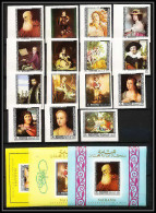 495c Manama MNH ** N° 432 / 446 B + 3 Blocs Tableau (tableaux Painting) Old Masters Botticelli Non Dentelé (Imperf) - Manama