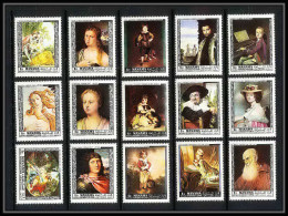 496a Manama MNH ** N° 432 / 446 A Tableau (tableaux Painting) Old Masters Botticelli Veronese Tintoretto Van Dyck Titian - Manama