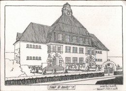 ! Alte Ansichtskarte Schule Für Cunsdorf Im Vogtland, Architekt Paul Reinhold Reichenbach Im Vogtland - Otros & Sin Clasificación