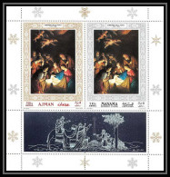 503 Ajman / Manama MNH ** Bloc N° 353 + 133 A Christmas (noel) Nativity Gerrit Van Honthorst (nederlands) - Manama