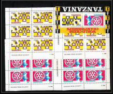 547 Tanzania (tanzanie) MNH ** Chess Echecs Rotary Club Mi N° 313 / 314 + Bloc N°.54 Feuilles (sheets) Of 12  - Tanzanie (1964-...)