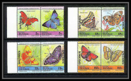 595e Vaitupu Tuvalu MNH ** 1985 Michel N° 45/52 Sc N° 39 / 42 Papillons (butterflies Papillon) Overprint Specimen Proof - Tuvalu