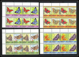 595f Vaitupu Tuvalu MNH ** 1985 Michel 45/52 Sc Bloc 4 39-42 Papillons (butterflies Papillon) Overprint Specimen Proof - Tuvalu