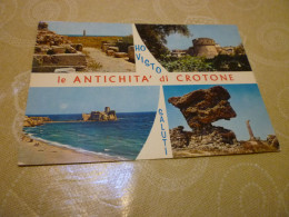 B860  Crotone Saluti Viaggiata Pieghina Angolo - Crotone