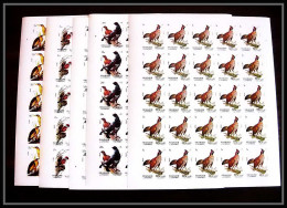 654c Sharjah - MNH ** Mi N° 1036 / 1040 B Oiseaux (bird Birds Oiseau) Grouse Pigeon Non Dentelé Imperf Feuilles Sheets - Colecciones & Series