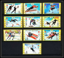 664b Umm Al Qiwain MNH ** Mi N° 454 / 463 B Non Dentelé (Imperf) Jeux Olympiques (olympic Games) Sapporo 72 Hockey - Hiver 1972: Sapporo