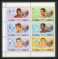 665 - Ajman - MNH ** Mi N° 1054 / 1059 A Jeux Olympiques (olympic Games) Mexico 1968 Boxe BOXING GOLD MEDALISTS - Boxeo