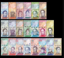 Venezuela 2007-2018 Paper Money Banknote 2-100000 Bolívares Full Set Of 21 Banknotes - Venezuela