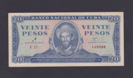 CUBA 20 PESOS 1961 EBC+ / XF (Firmado Por El Che Guevara) - Kuba