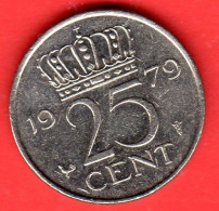 Paesi Bassi - Nederland - Pays Bas - 1979 - 25 Cents - QFDC/aUNC - Come Da Foto - 1948-1980: Juliana