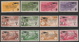 339 Flights 1934 - I Volo Diretto Roma - Buenos Aires - Le 2 Serie Delle Colonie + Italia, 12 Valori. Cat. € - Andere (Lucht)