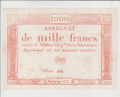 RARE - Domaines Nationaux - RARE Assignat De 1000 F Daté Du 18 Nivôse L'an 3. SUP!! - Assignats & Mandats Territoriaux