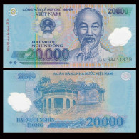 Vietnam 2014 Plastic Banknotes Paper Money  20.000 Dong Polymer  UNC 1Pcs Banknote - Vietnam