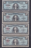 Cuba Lote De 4 Billetes De 1 Peso De 1960 EBC- / XF - Cuba