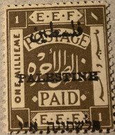 PALESTINA 1920-21. 1 Millieme. 15x14. Jerusalén II. SG #30; Yv #26. NHM - Palestine