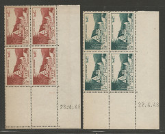 MAROC PA N° 68 Et 69 Coin Daté  1948 NEUF**  SANS CHARNIERE  / Hingeless  / MNH - Poste Aérienne