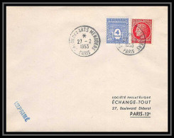3719 France Lettre (cover) Salon Des Arts Ménagers 27/2/1953 Paris Arc De Triomphe - 1944-45 Arco Del Triunfo