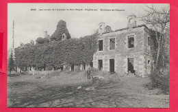 Cpa 22 Gouarec, Les Ruines Abbaye De Bon-Repos, Facade Est , Dos Vierge Et Divisé, Au Dos Tampon A THERY Architecte - Gouarec