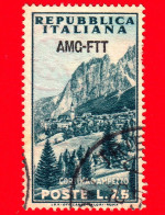 ITALIA - Trieste - AMG FTT - Usato - 1954 - Propaganda Turistica - Cortina D'Ampezzo - 25 - Usados