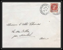 5774 Petain N° 517 1943 Rhône CHAMPAGNE AU MONT D OR Pour L'Abbé Thomas Miribel Ain Lettre (cover) - 1941-42 Pétain