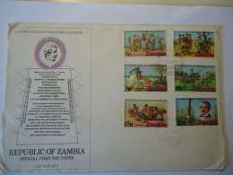 ZAMBIA  FDC  ANNIVERSARY    HISTORY  1973  THE DEATH OF DR LIVIGSTONE - Zambie (1965-...)