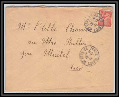 5917 TYPE Iris N° 652 1944 Loire ST PAUL EN JAREZ Pour L'Abbé Thomas Miribel Ain Lettre (cover) - 1939-44 Iris