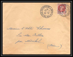 6107/ France Lettre (cover) N°517 Pétain 1942 Champagne-au-Mont-d'Or Rhone Pour Miribel AIN (abbé Thomas) - 1941-42 Pétain