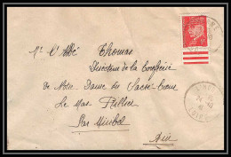 6214/ France Lettre (cover) N°514 Pétain 1941 L'horme Loire Pour Miribel AIN (abbé Thomas) - 1941-42 Pétain