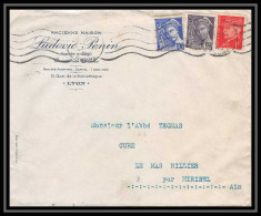 6232/ France Lettre (cover) N°514 Pétain + Mercure Pétain 1943 Pour Miribel AIN (abbé Thomas) - 1941-42 Pétain