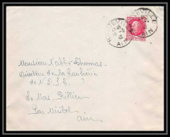 6254/ France Lettre (cover) N°516 Pétain 1942 Hauteville Pour Miribel AIN (abbé Thomas) - 1941-42 Pétain