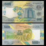 Central African States 2012 Plastic Banknotes Paper Money 500 Francs Hybrid Polymer  UNC 1Pcs Banknote - Central African States