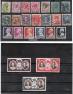 MONACO -- MONTE CARLO -- Lot 86 -- Timbres Oblitérés Prince Louis II Et Poste Aérienne Mariage 1956 - Collezioni & Lotti